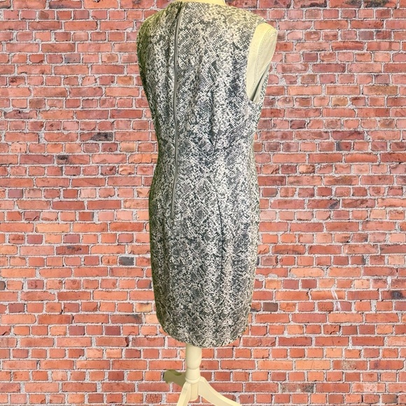 Calvin Klein Gray Python Snake Print Vegan Suede Textured Sleeveless Midi Dress - Picture 11 of 14